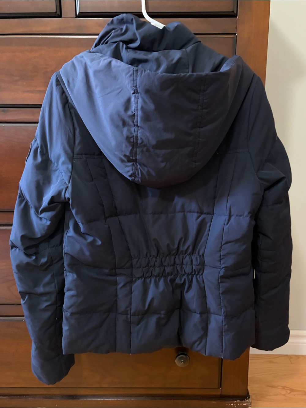 Abercrombie & Fitch Navy Quilted Puffer Jacket with Hood - Picture 5 of 5